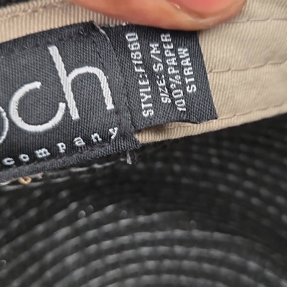 Epoch Men Black Straw Hat with Striped Band Summer Sunhat - Picture 6 of 7